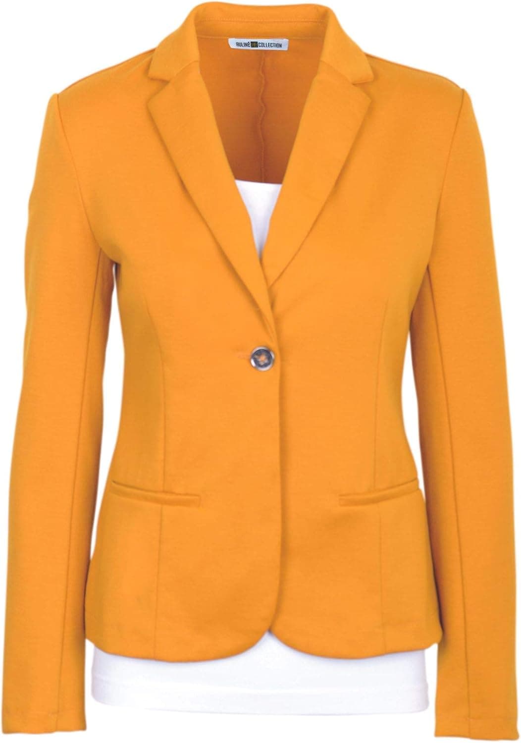 Auliné Collection Womens Office Work One Button Closure Long Sleeves Knit Blazer