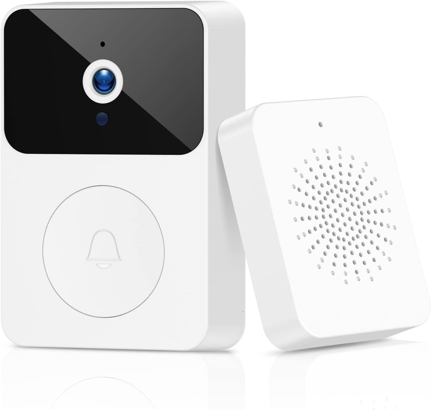 XICIGE Video Doorbell, Doorbell Camera Wireless, Doorbell Wireless, Video Doorbell, Anti-Theft Doorbell, Wireless Doorbell, Night Vision, 2.4Ghz WiFi Only, Suitable for Houses, Apartments, Offices