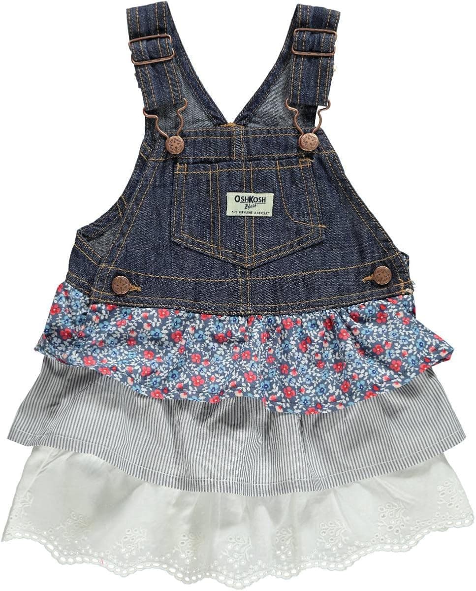 OshKosh B'gosh Baby Girls' Triple Tiered Jumper (Baby) - Denim