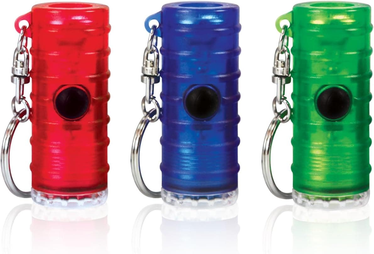Life Gear LG155COM Glow LED Flashlight Key Chains, 3-Pack