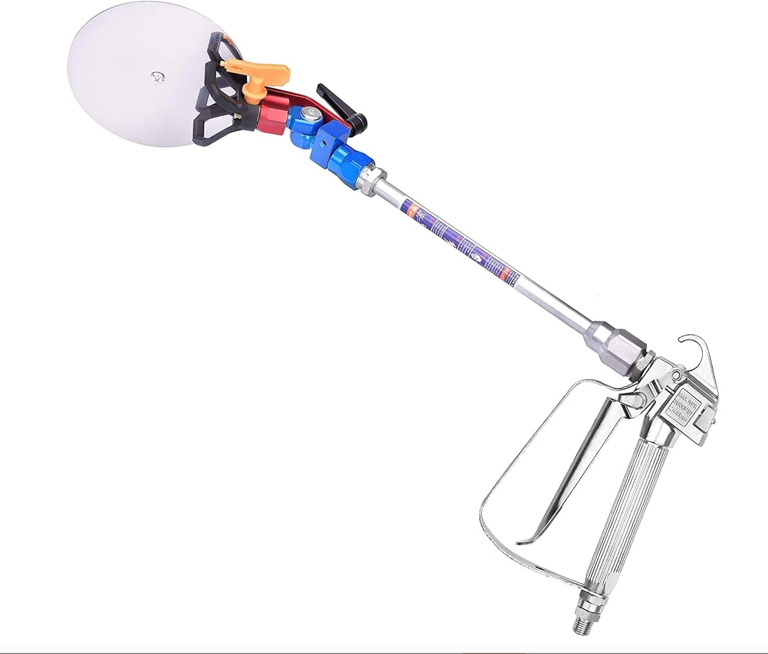 JWGJW 3600 PSI Airless Paint Spray Gun, 517 TIP Swivel Joint with 10 in Extension Pole and Spray Guide Accessory Tool for The Paint Sprayer