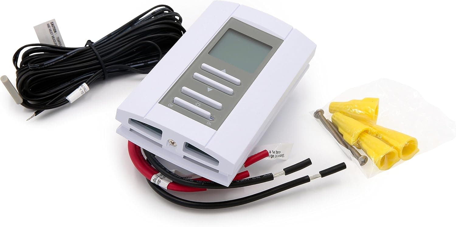 7.5 sq.ft. 120-Volt. Ceramic & Stone Tile Electric Floor Heating Kit w/Resideo Floor Thermostat and Installation Alarm, (5 ft. x 1.5 ft.)