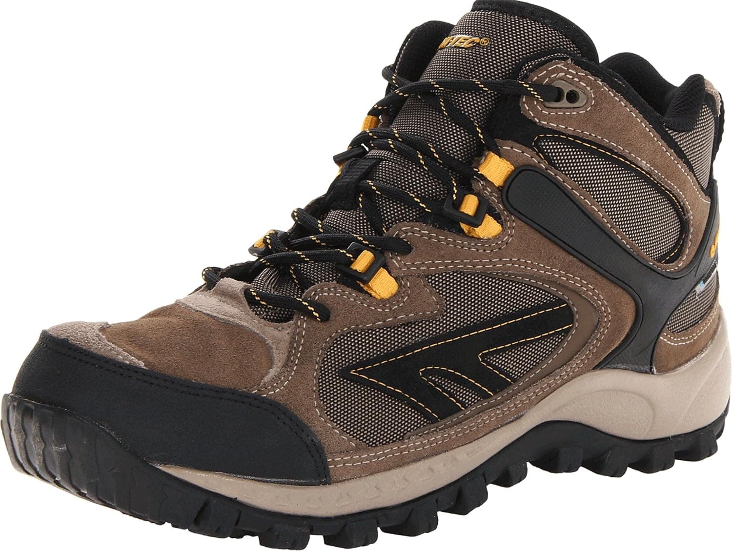 Hi-Tec Men's West Ridge Mid Waterproof Hiking Boot,Smokey Brown/Taupe/Gold,10.5 M US