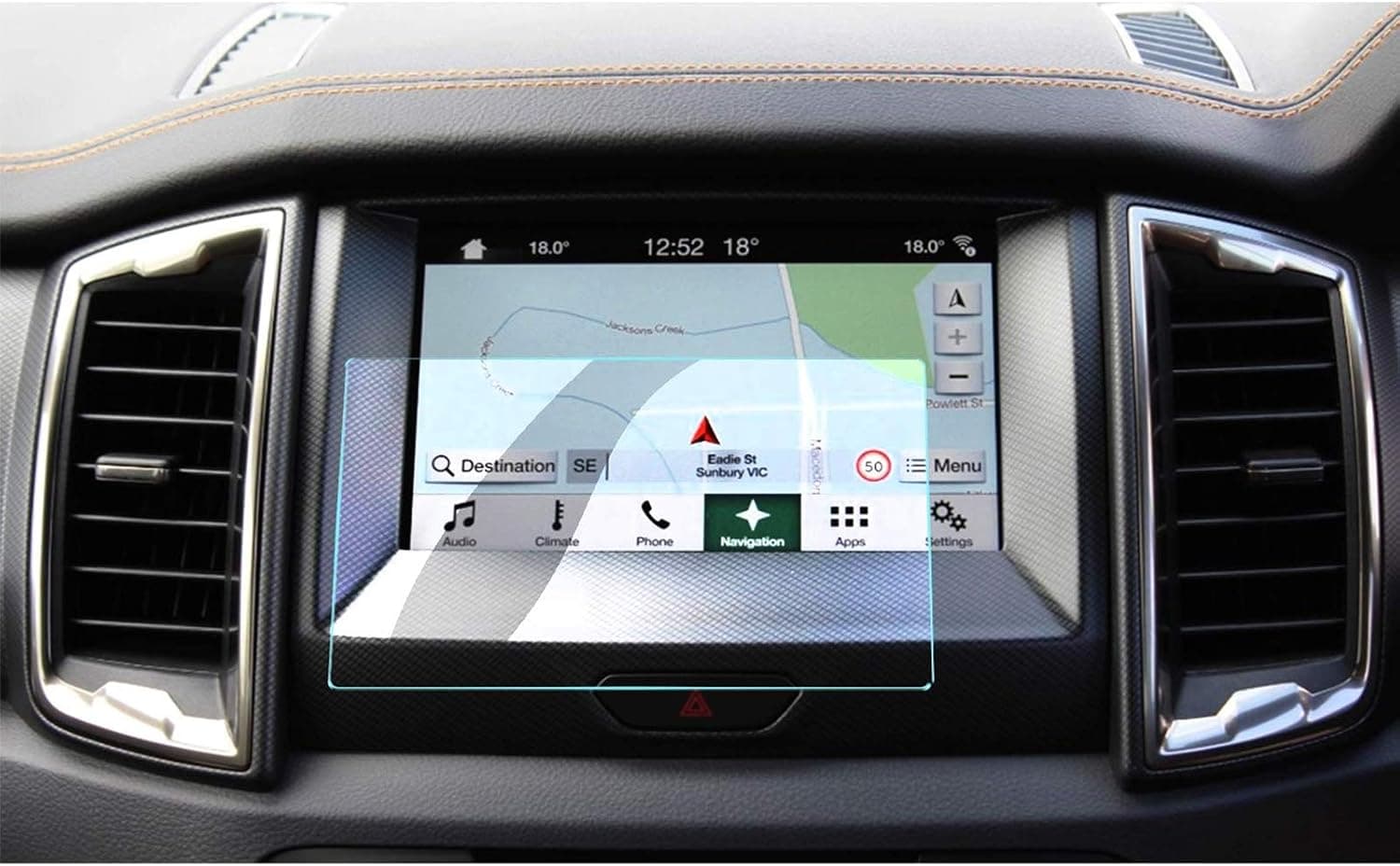 LFOTPP Car Navigation Screen Protector for 2014-2020 F*ord F250 F 150 Raptor SYNC 8 Inch, Tempered Glass 9H Hardness Car Infotainment Stereo Display Center Touchscreen Protective Film