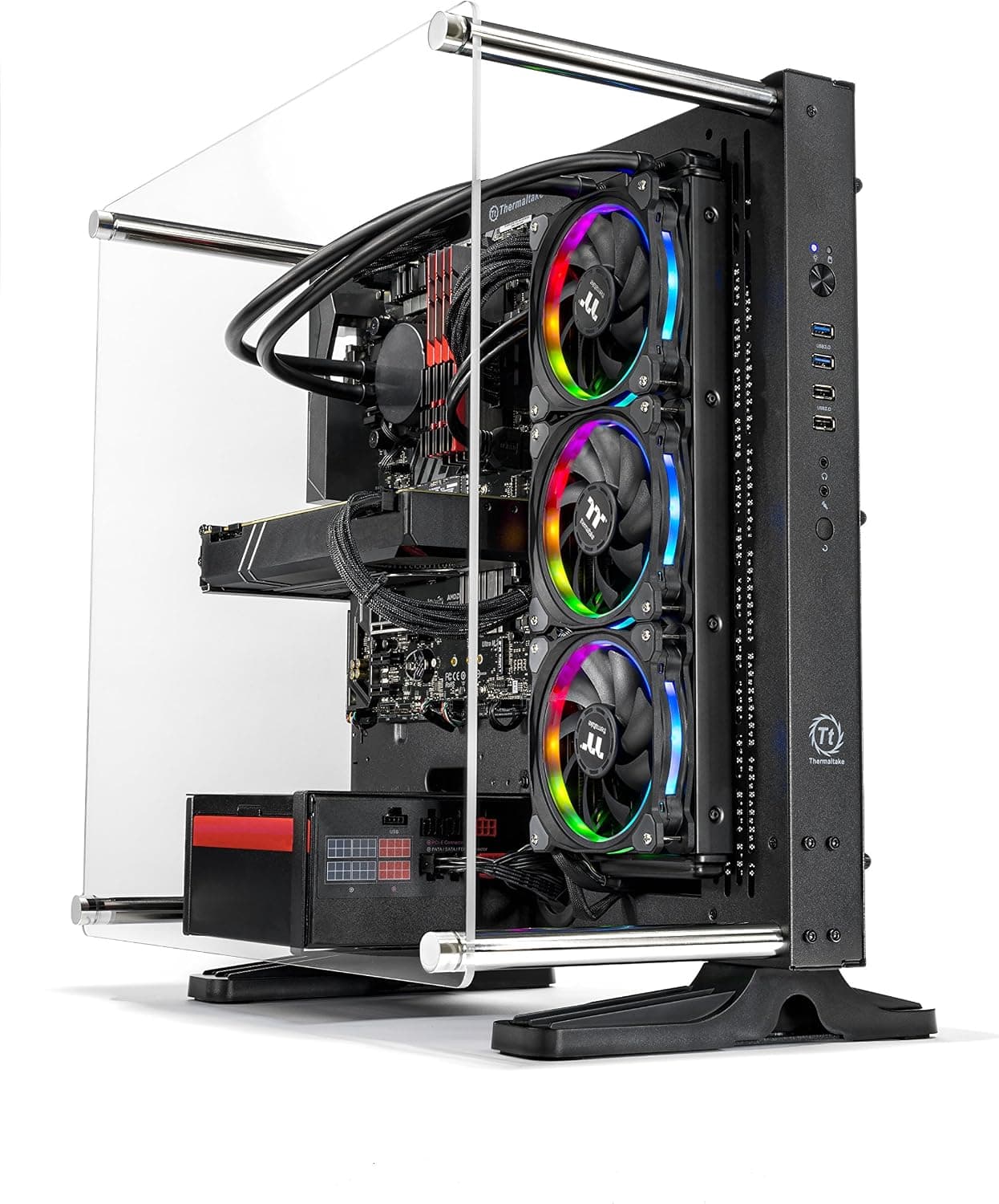 SkyTech [RTX 2080 Ti Version] Supremacy VR/4K Gaming Computer PC Desktop – AMD Ryzen 7 2700X, 500GB Samsung 970 Evo SSD, RTX 2080 Ti 11GB, 360mm RGB Liquid Cool, 2TB, 32GB DDR4, Windows 10 PRO