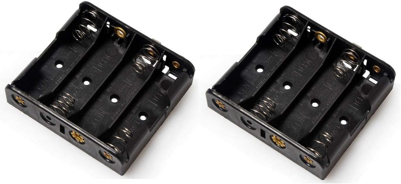 Corpco 4 x AA Battery Holder with Standard snap Connector 6V Output Type BH341 2 Pack