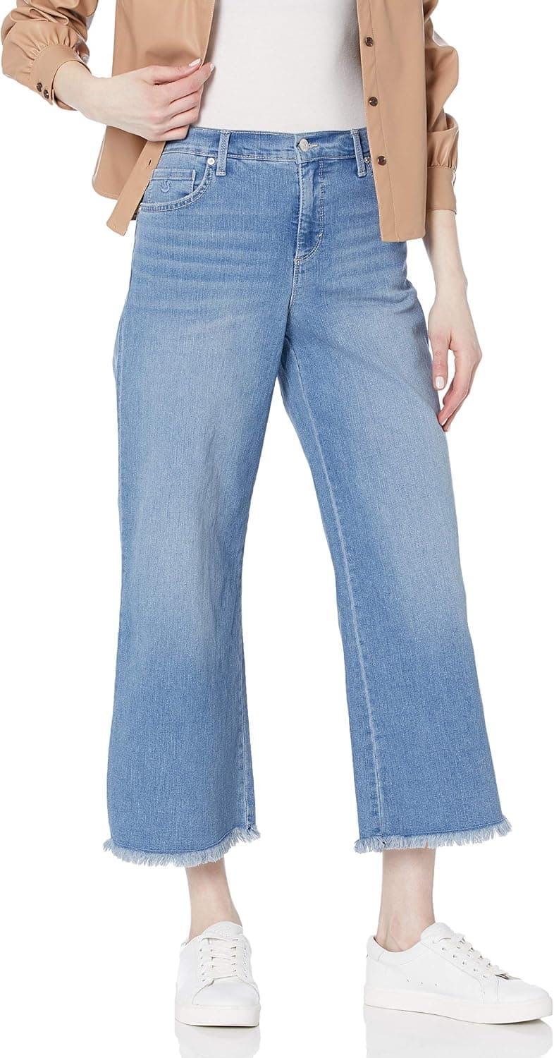 Gloria Vanderbilt Women's Amanda Wide Leg Crop Length Jean, Parkes Whiskers, 4 Regular