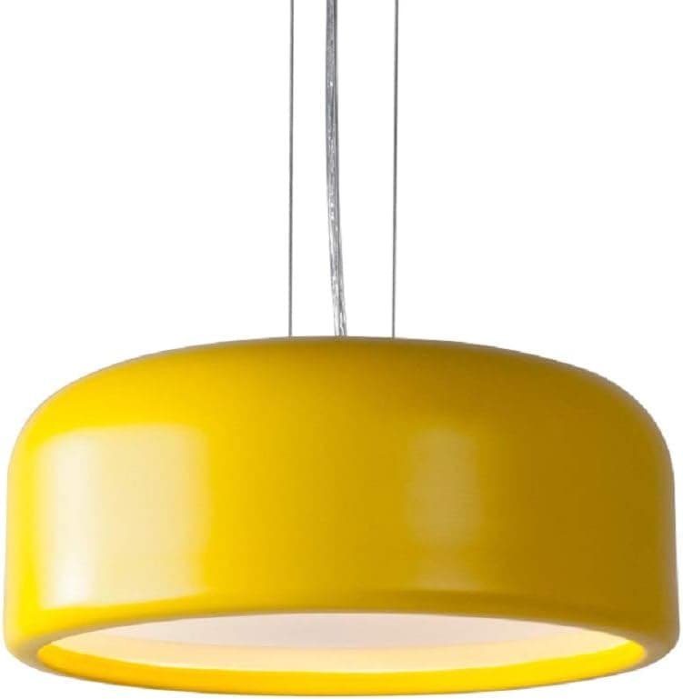 Pendant Light, XINDAR Nordic Style Dome Pendant Light with Diffuser Metal Multi Light Hanging Ceiling Light (Yellow, 19)