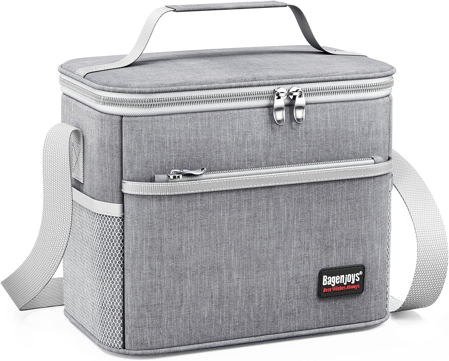 Lunch Bag 10L,Insulated Lunch Box for Men/Women,Reusable Cooler or Warmer Lunch Bags for Adults/Kids,Leakproof Lunch Bag Box for Office School Picnic Beach-Blue