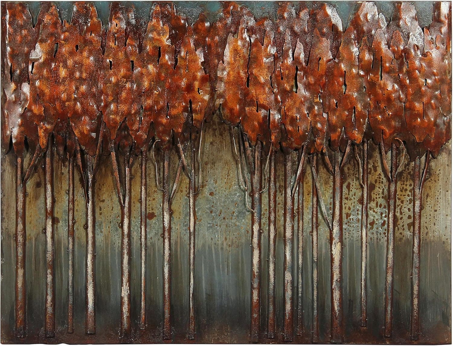 Empire Art Direct Sunset Ground Mixed Media Iron Hand Painted Dimensional Wall Art Ready to Hang, 30" x 40" x 2.0"