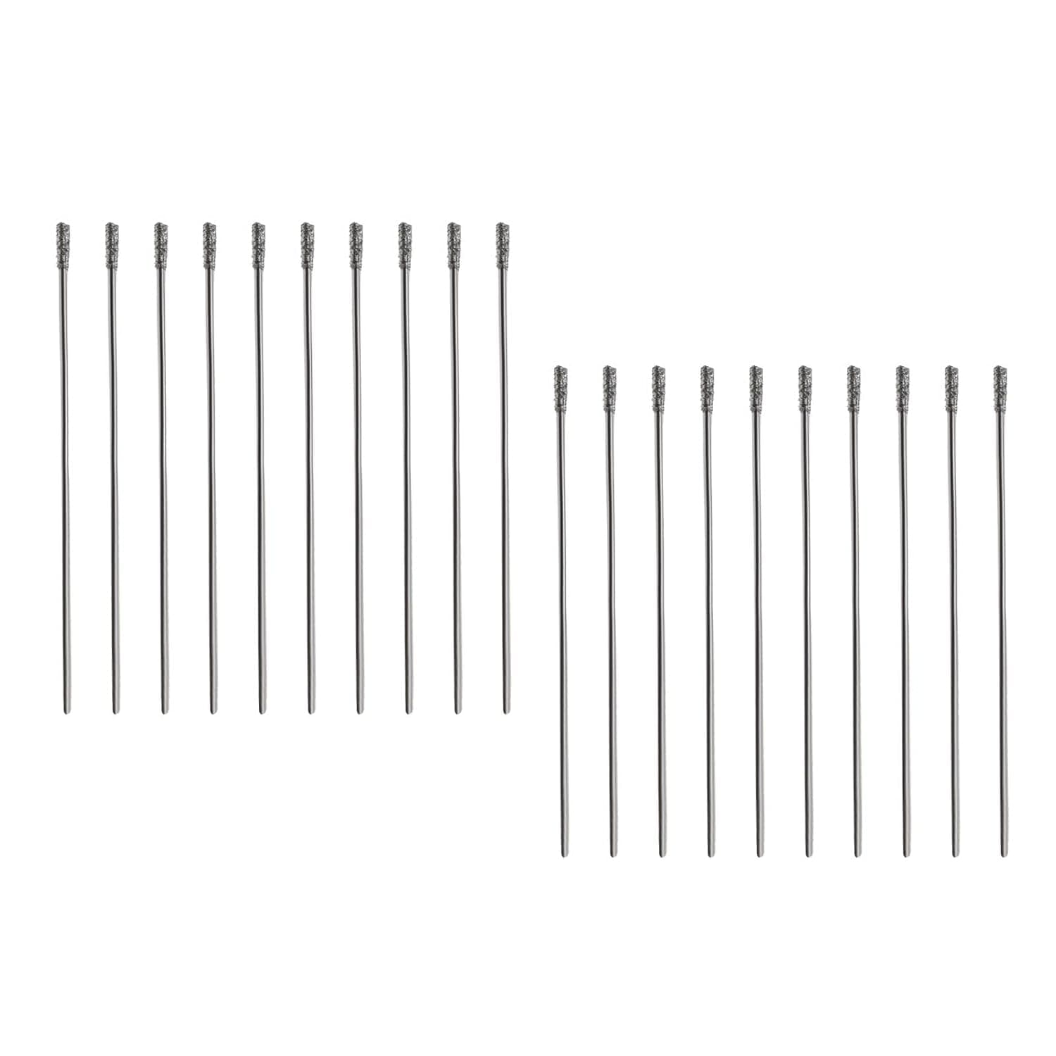 20pcs Diamond Twist Drill Bit 1mm Jewellery Solid Drill Bits for Jade Stone Glass Pearl Seashells Tile Fit for Bench Drill Hanging Mill