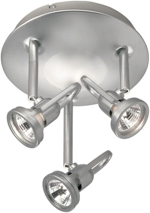 WAC Lighting PAN-826-PT 3-Light Surface Mounted Spot Lights, Platinum