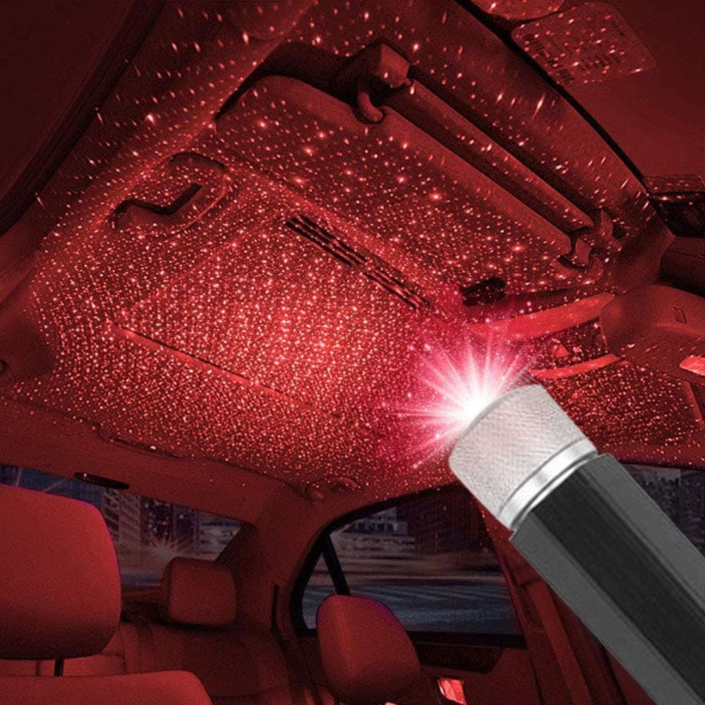 USB Car Ceiling Light, Edieaty Adjustable Romantic Auto Roof Star Projector Lights Portable Atmosphere Decorations Lamps Car SUV Truck, Plug and Play