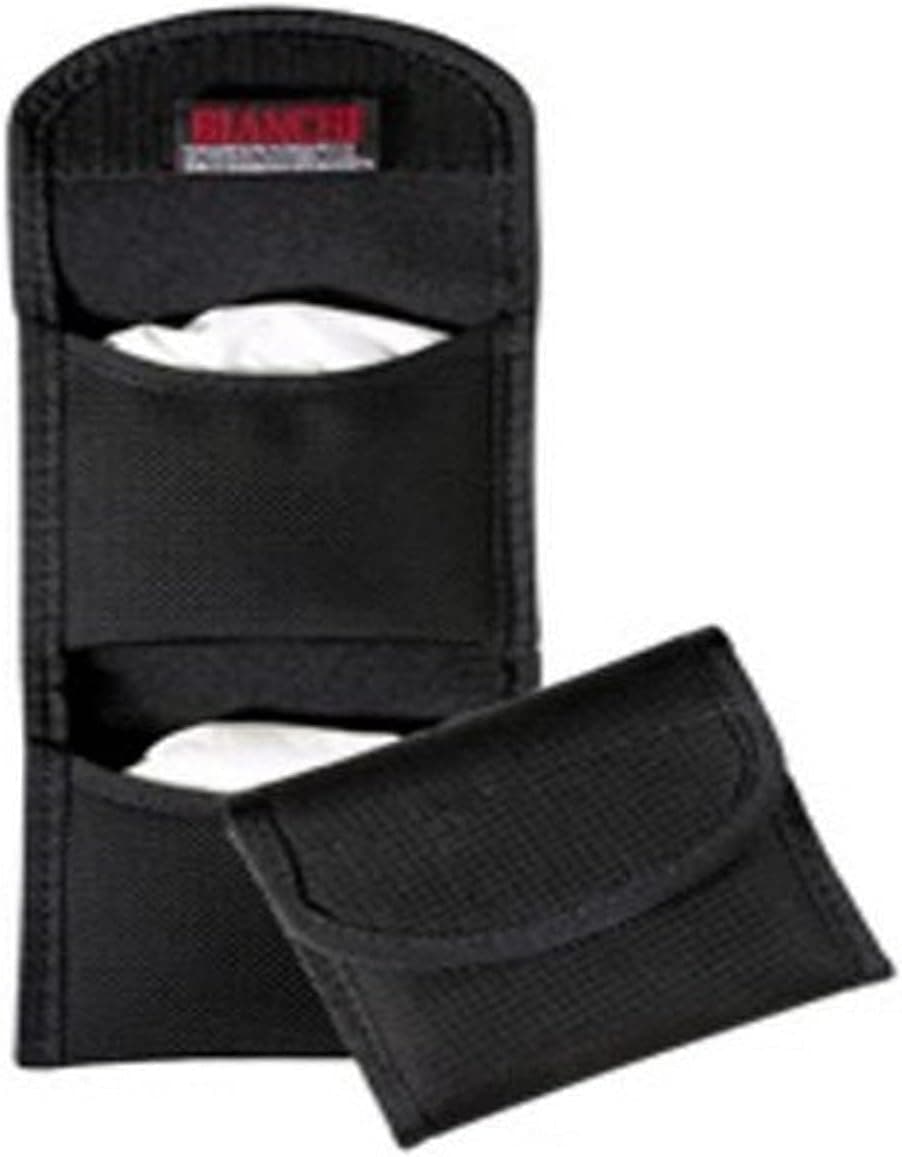 Bianchi Accumold 7328 Black Flat Glove Pouch with Hook and Loop, 5.8 x 3 x 9.5 Inch