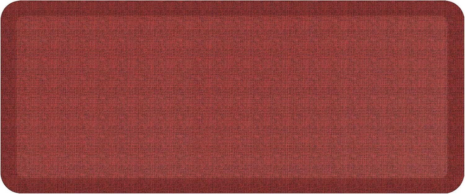 NewLife by GelPro Anti-Fatigue Designer Comfort Kitchen Floor Mat, 20x48", Tweed Barn Red Stain Resistant Surface with 3/4” Thick Ergo-foam Core for Health and Wellness
