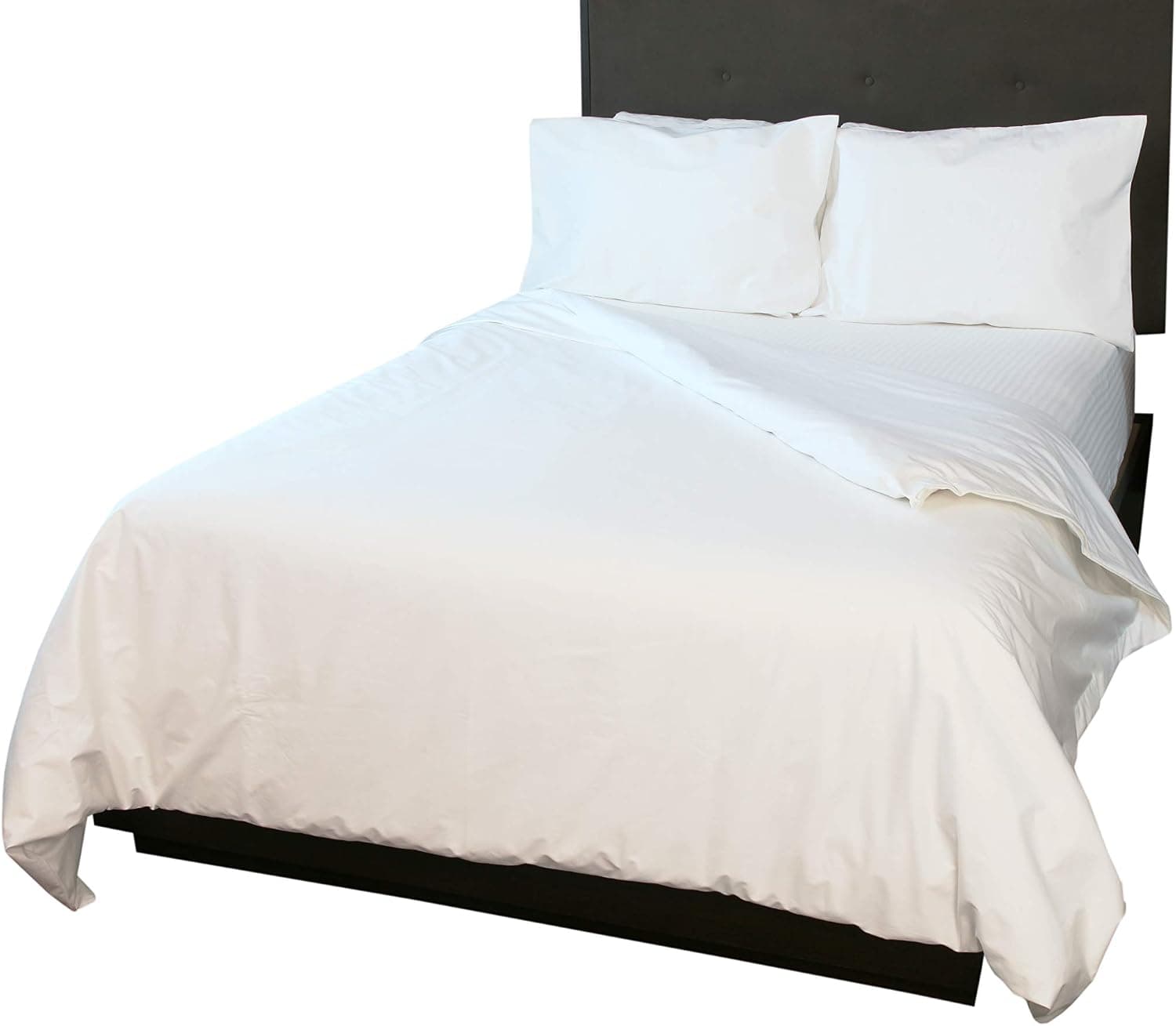 Waterproof/Breathable Cotton Duvet/Comforter Cover (Waterproof Both Sides) King Size, 109” x 90” White