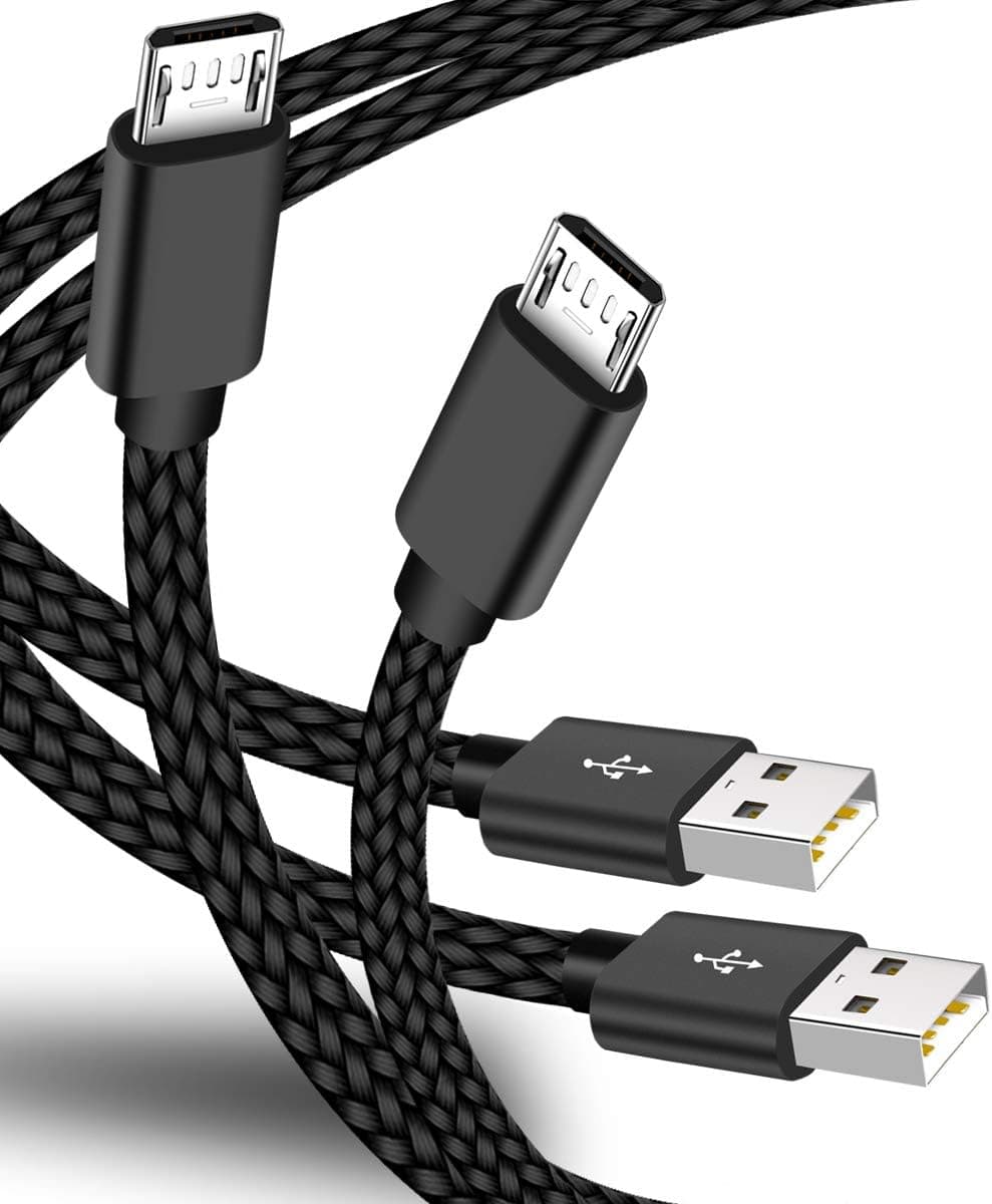 VOTY 2Pack 10FT Micro-USB Android Charger Cable for Fire Tablet HD 7 8 10. Fast Charging Cable Power Cord for Kindle Paperwhite Oasis Kids Edition E-Reader Echo Dot
