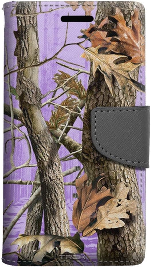LG V10 Wallet Case - Camo Tree on Purple Case