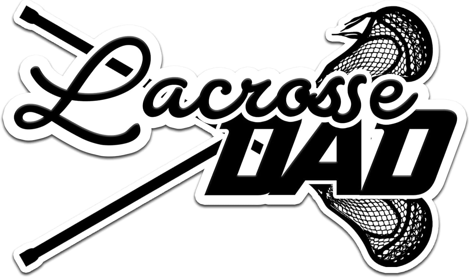 Decal Serpent Lacrosse Dad Color Vinyl Sports Car Laptop Sticker - 6"