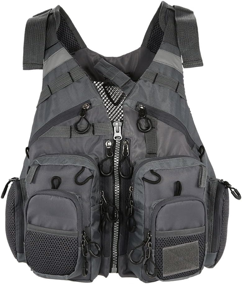 Lixada Fly Fishing Vest Adjustable Fishing Jacket Quick Dry Trout Fishing Gear Vest