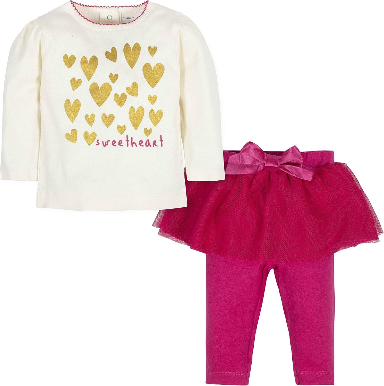 Gerber baby-girls Shirt and Tutu Legging Set