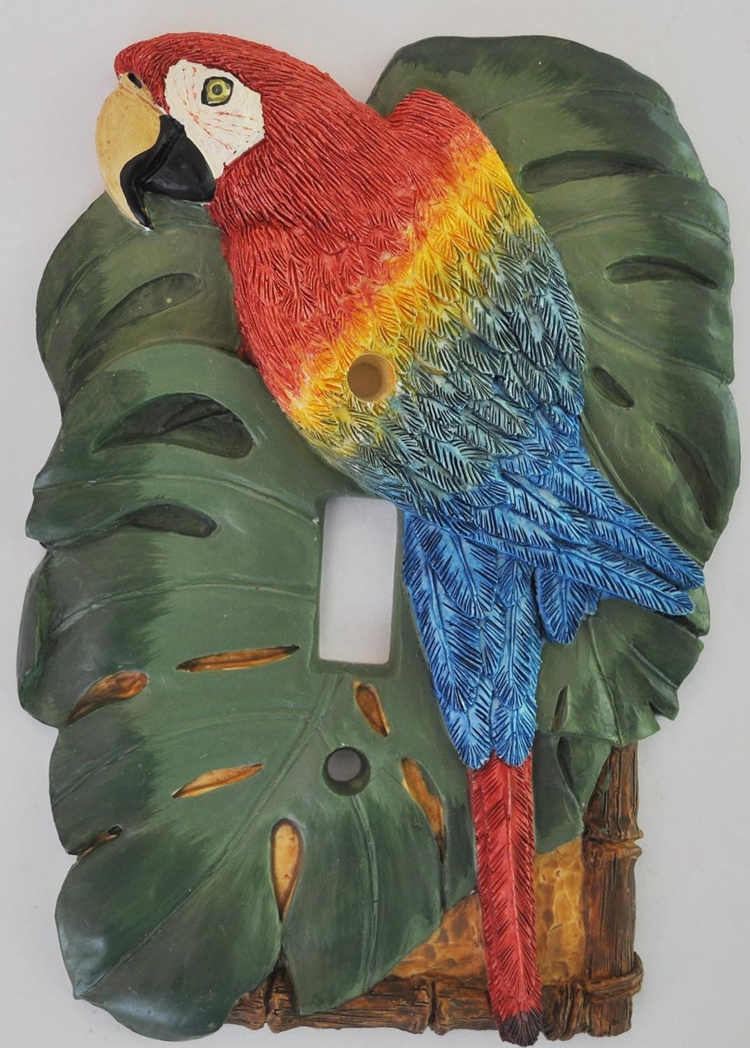 Parrot Tropical Palm Single Switch Plate Cover