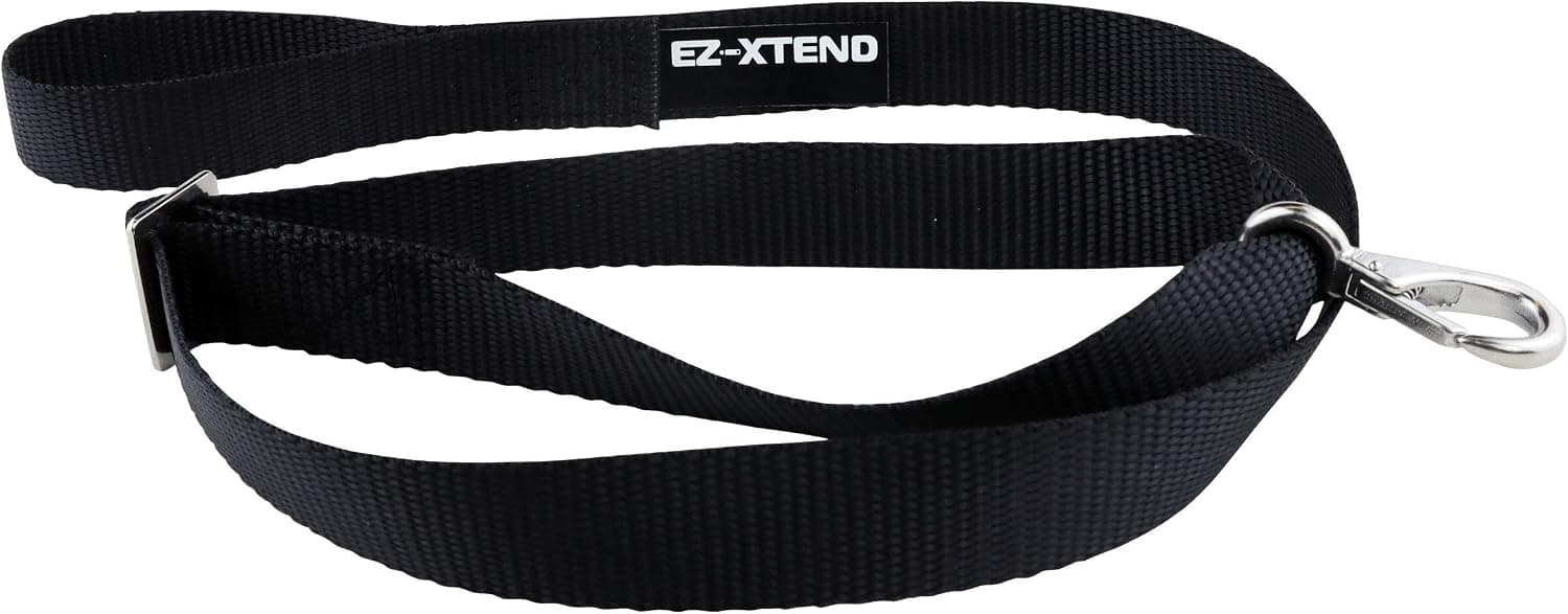 EZ-Xtend Premium Pontoon Boat Canopy and Bimini Top Strap with Adjustable Hook - All Stainless Steel Bimini Top Hardware - Best Replacement Straps (Package of 1, Black, 40"- 69")