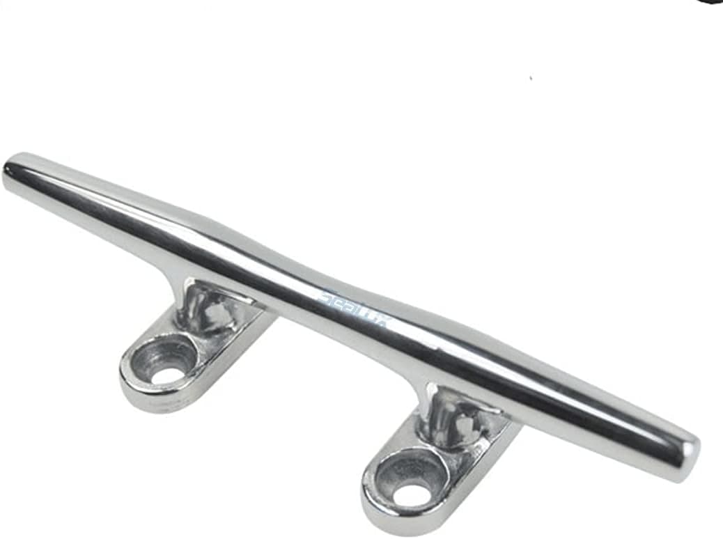 SeaLux 6" Blue Water Open Base Cleat 316 Stainless Steel for Rope tie on Boat Yacht and Kayak