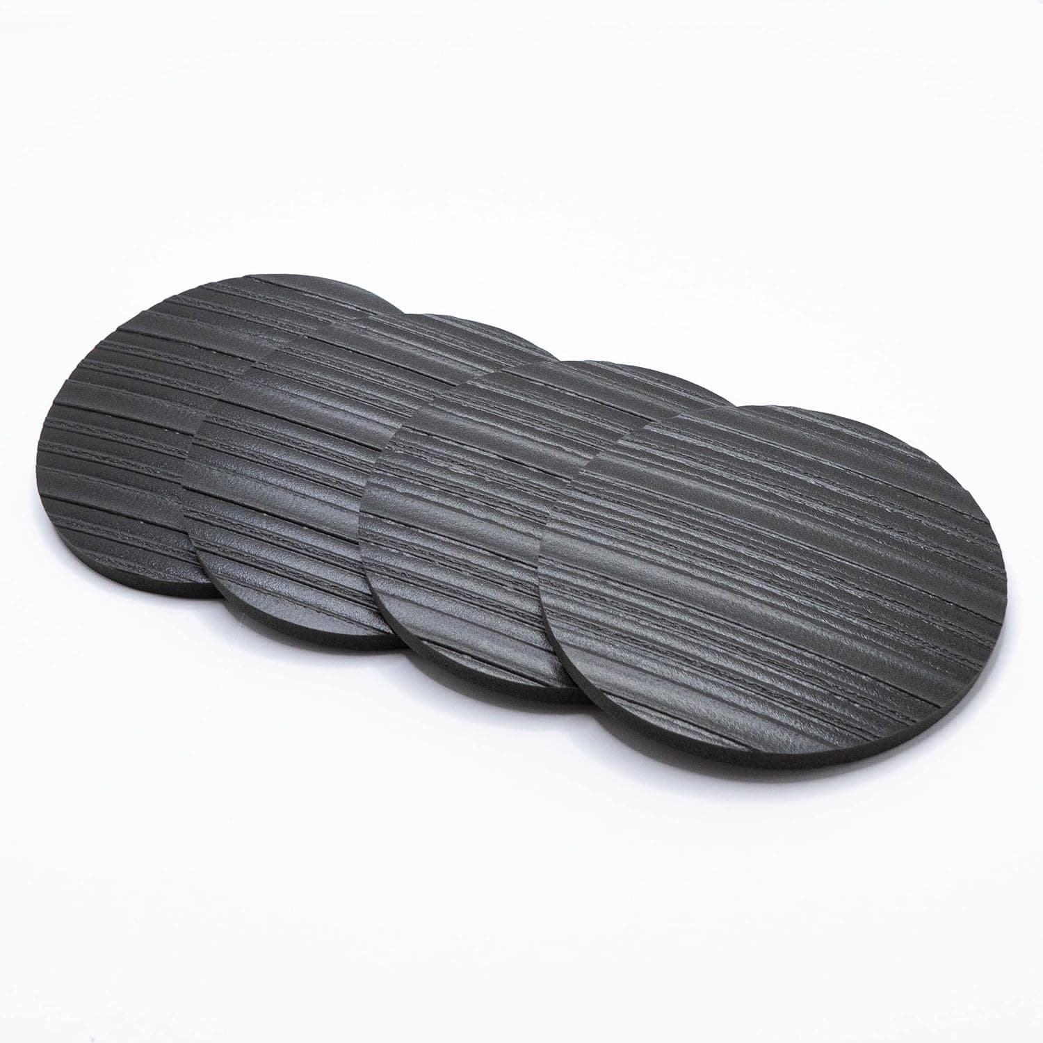 Stay! Furniture Pads, Round Furniture Grippers, Gripper Pads, Protect Your Floor | Works on Hardwood Floors and Carpet, Anti-Slip | Round Black, Set of 4 (5 inch)