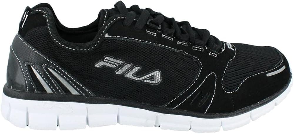 Fila Men's, Memory Deluxe Sneaker BLACK SILVER 10 M