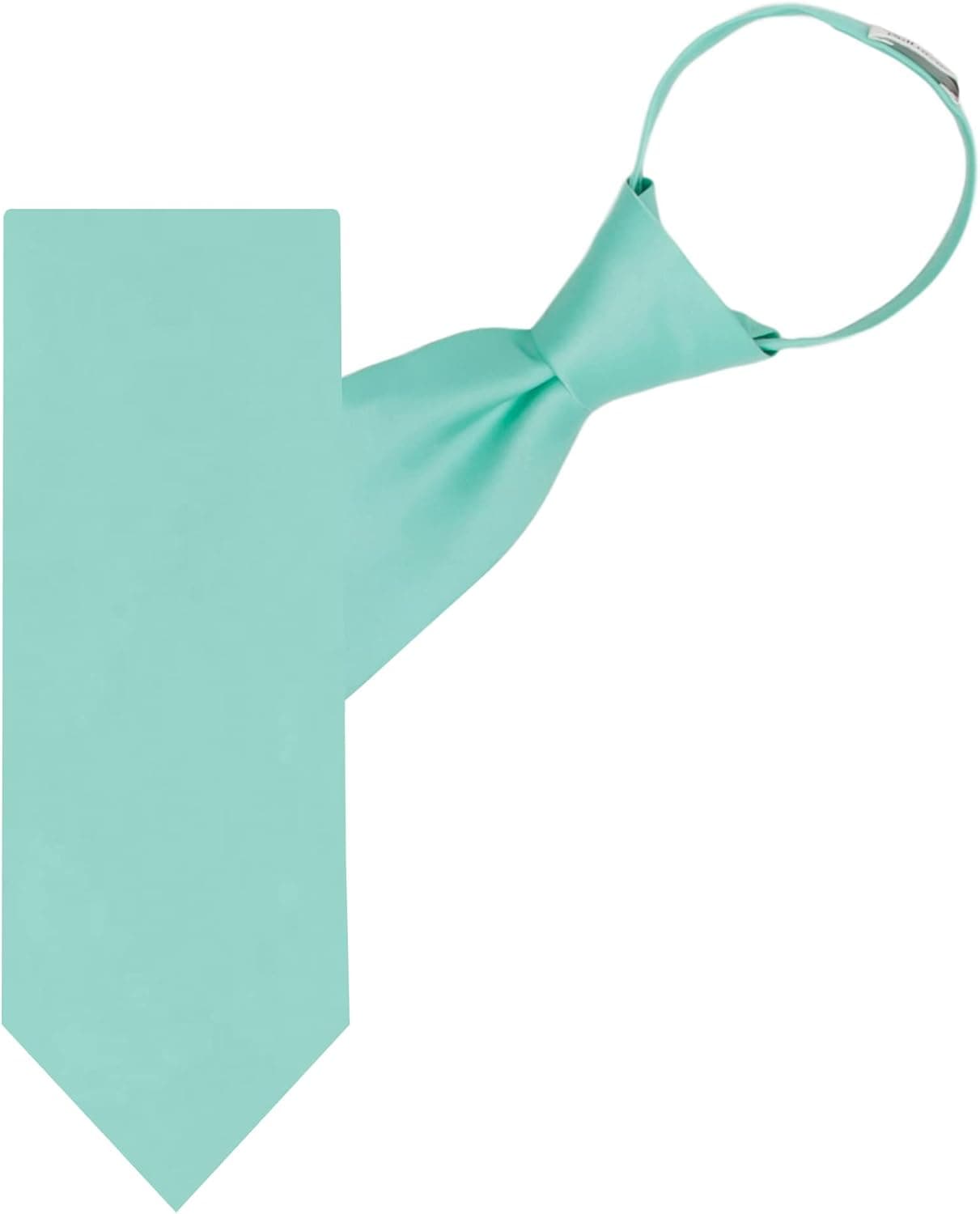 Jacob Alexander Men's Pretied Solid Color Zipper Tie