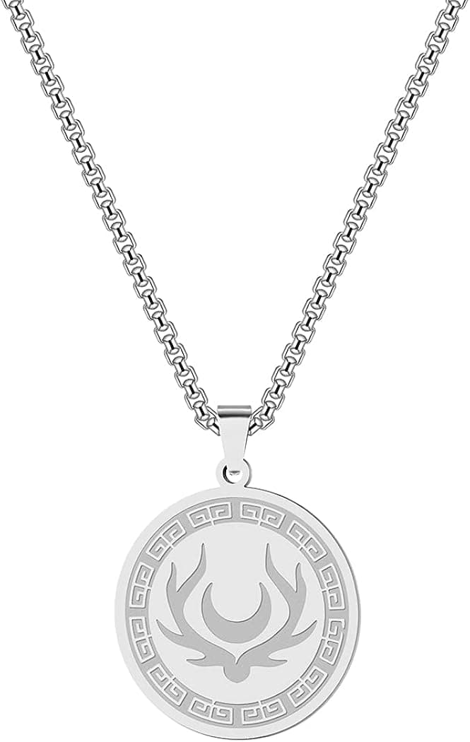 Chereda Moon Symbol Of Artemis Amulet Men Necklace Goddess Of The Hunt Greek Mythology Game Of Thrones Stainless Steel Women Necklaces