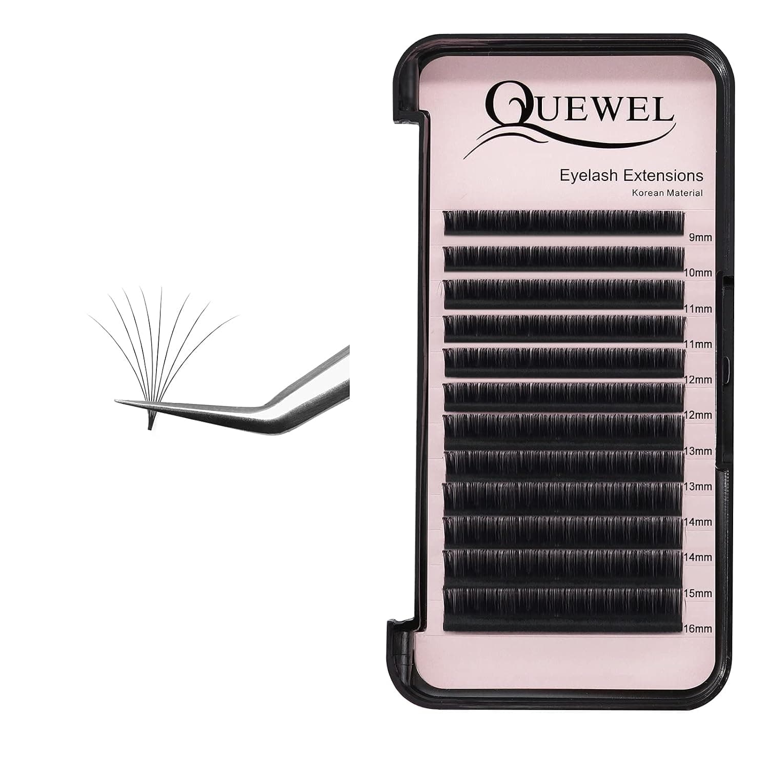 Volume Lash Extensions 0.03mm D Curl Mix 9-16mm Rapid Blooming Easy Fan Matte Black|0.05/0.07/0.10/0.12mm C/D Curl Single 8-18mm Mix 8-15mm 9-16mm|(0.03-D-Mix 9-16mm)