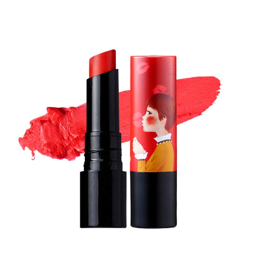 The Elixir Beauty Fascy All-in-One Korean Beauty Tina Tint Lip Essence Balm, Lipstick + Tint + Lipbalm, 8+ Hours of Moisture, Vivid and Strong Color, Crimson Red