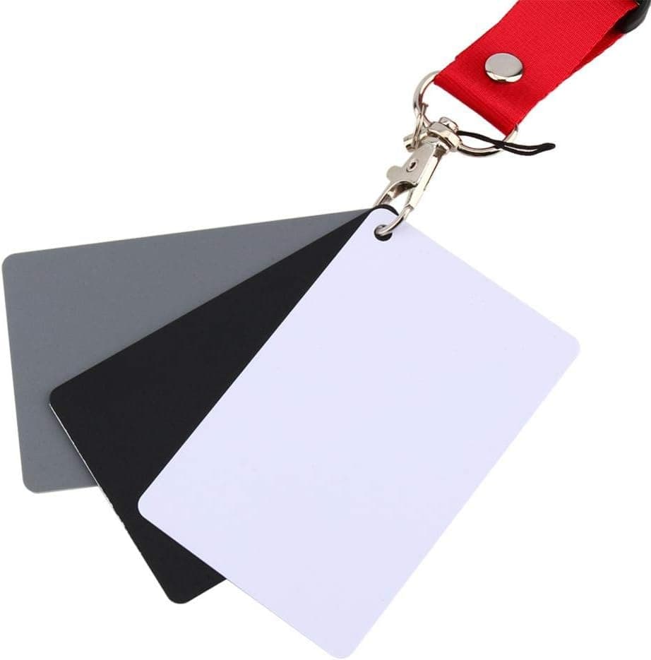 3 in 1 18% Digital Photography Exposure Color Balance Card Set Gray/White/Black for Digital and Film Photography