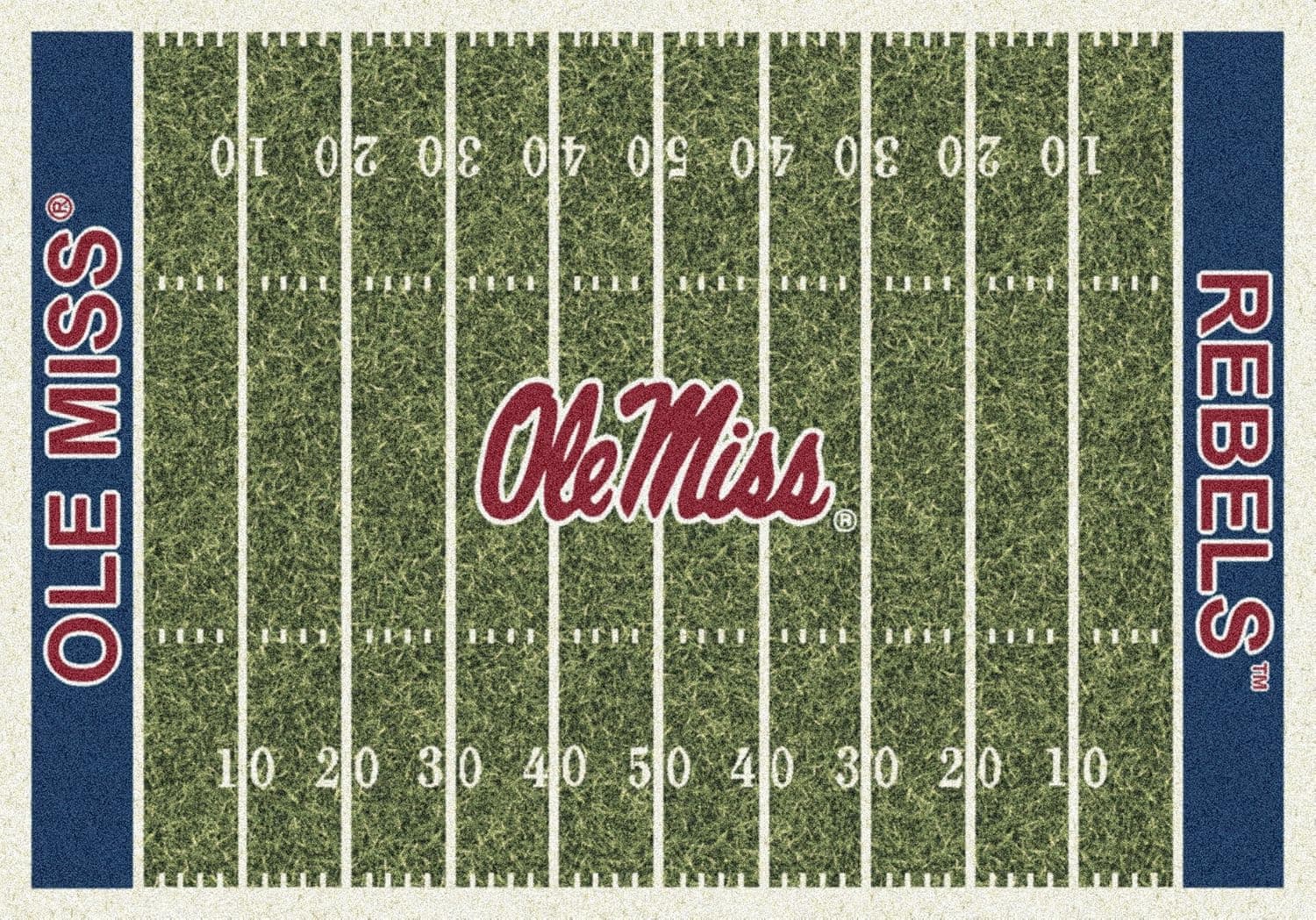 Mississippi (Ole Miss) Rebels 3' 10" x 5' 4" Home Field Area Rug
