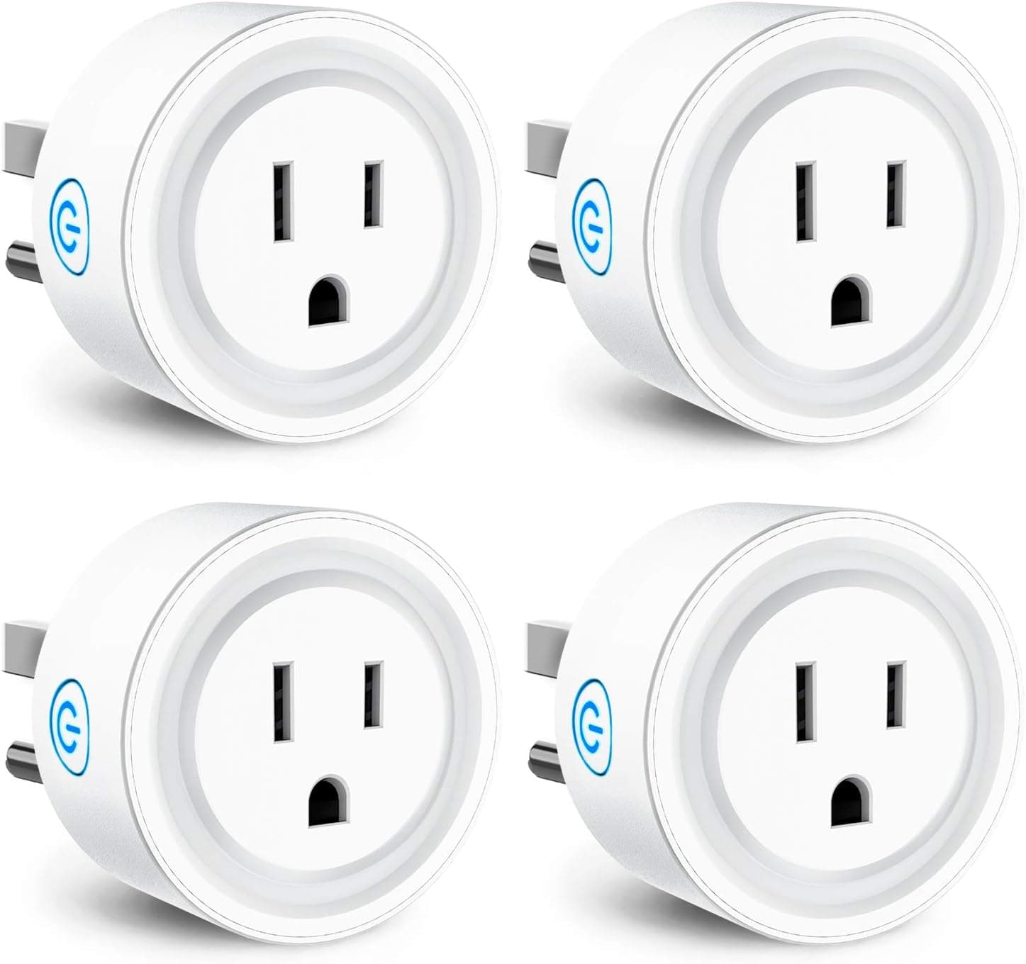 Smart Plug 4Pack, WiFi Plugs Compatible with Alexa & Google Assistant, Smart Outlet with Timer Schedule, WiFi Socket for Home, No Hub Required, FCC Certified, 2.4G WiFi Only