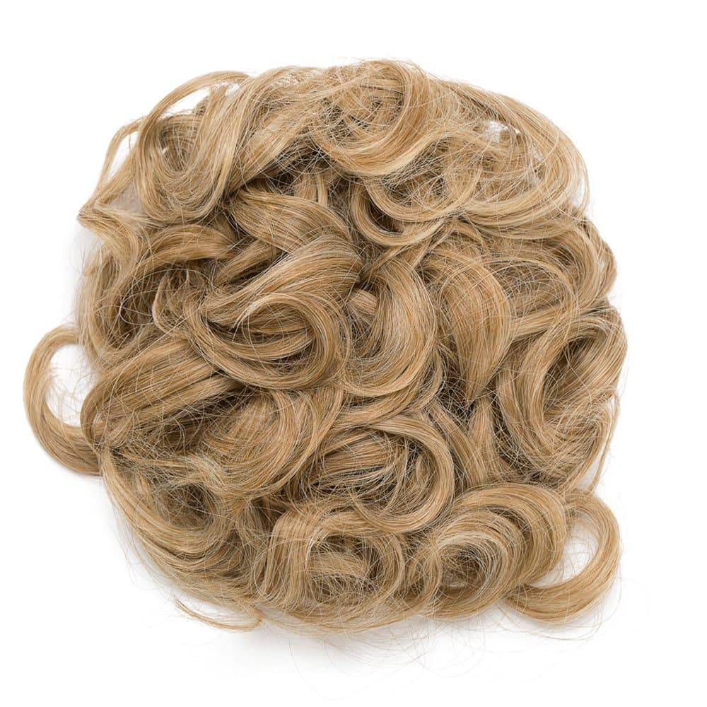 Clip in Hair Bun Extensions Synthetic Chignons for Women 27H613 Blonde Comb