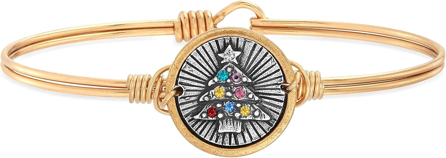 Luca + Danni Holiday Tree Bangle Bracelet For Women Made in USA