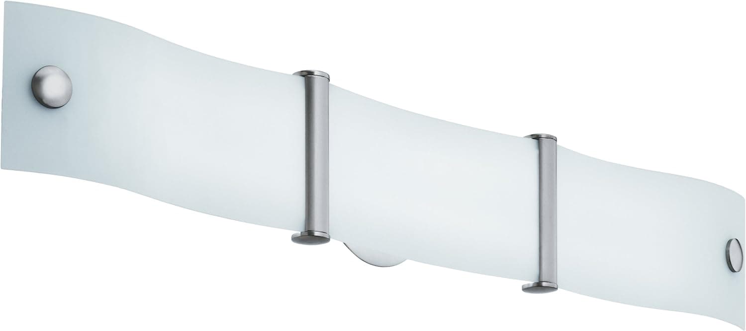 Lithonia Lighting 10843RET5 BNP M4 M6 3-Foot Wing Curved Etched-Glass Wall Sconce with Polished Brushed Nickel