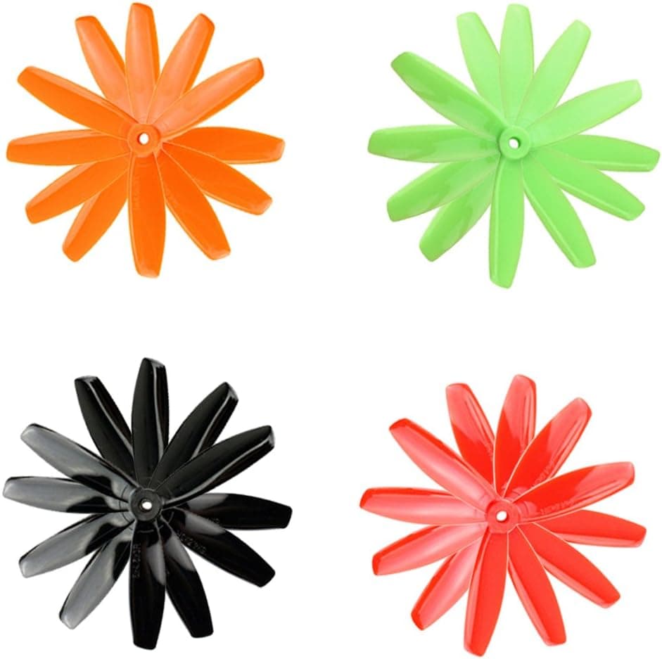 Wolfwhoop P5045 16pcs 5045BN 3 Blades Propellers for 210mm-310mm Quadcopter FPV Racing or RC Aircraft (8 Pairs: 16pcs Mix Color)