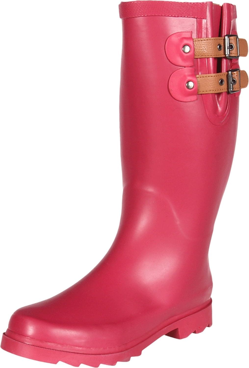 Chooka Women's Top Solid Rain Boot,Berry,7 M US