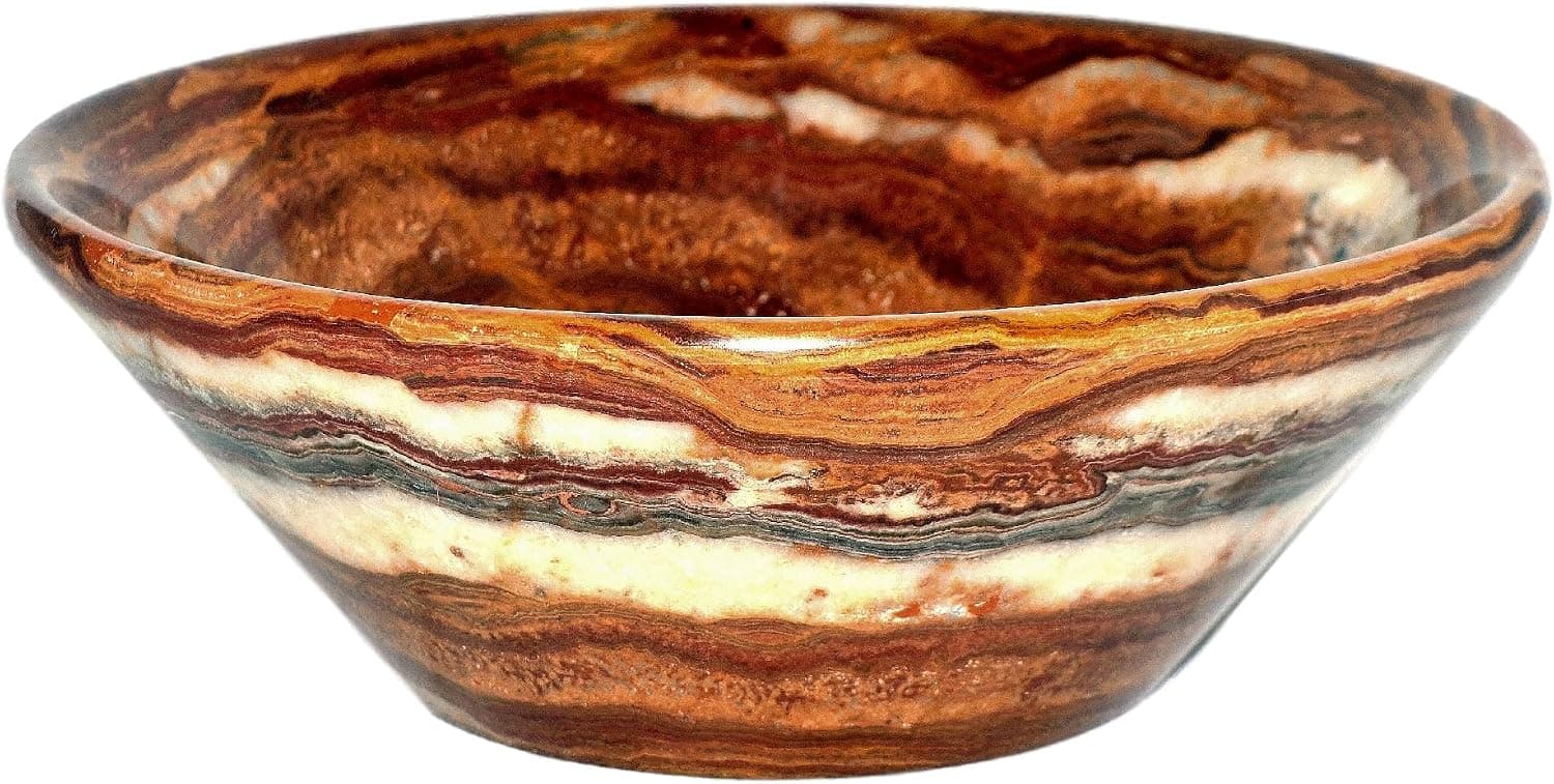 Nature Home Decor BW5ML Multi Onyx 9.5 inch Decorative Modern Design Bowl