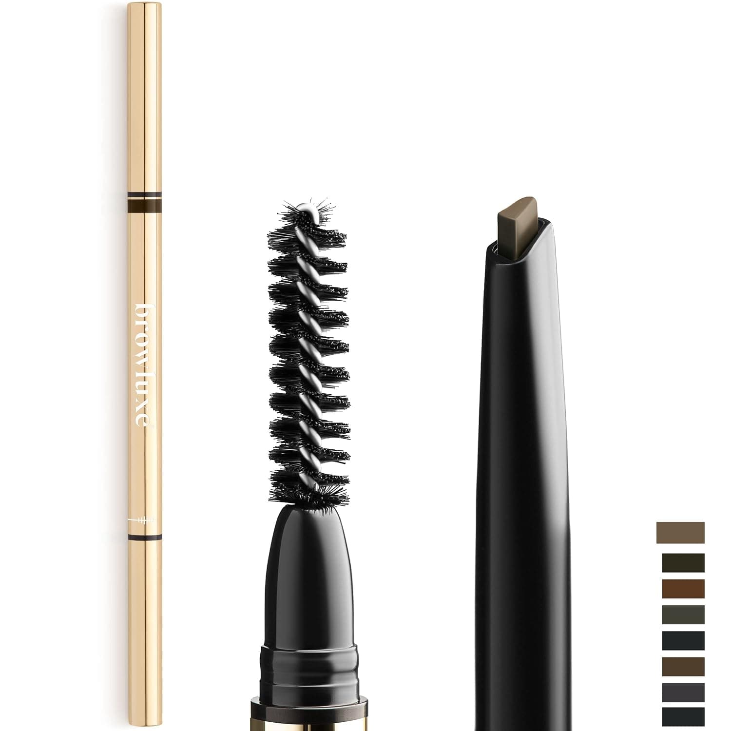 Browluxe Ultra Precise Eyebrow Pencil Waterproof, Long Lasting Brow Pencil with Castor Oil In Shade Taupe