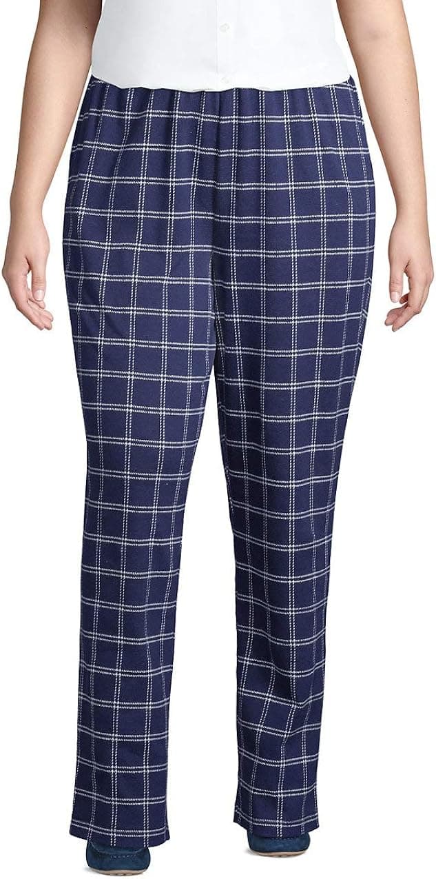 Lands' End Women's Sport Knit High Rise Elastic Waist Pull On Pants