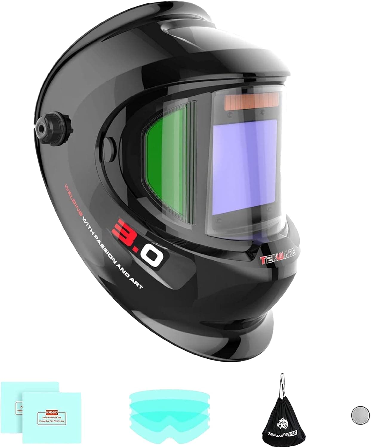 Tekware Welding Helmet with Ultra Large Viewing Screen