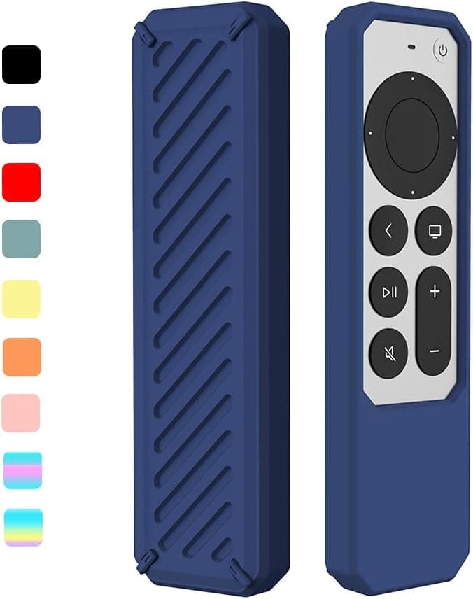 2021 Remote Case for Apple Siri Remote (2nd Gen), Protective Anti-Slip Durable Silicon Shockproof Rubber Cover for Apple 4K HD TV Siri Remote (2nd Generation) (Blue)