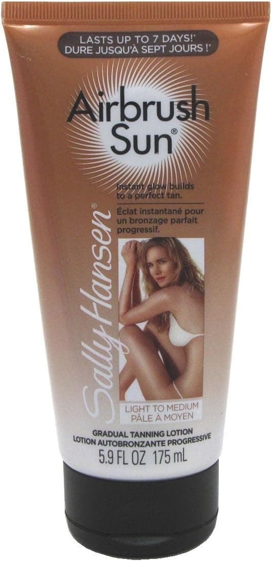 Sally Hansen Airbrush Sun Tan Lotion Light-Medium 5.9oz Tube (2 Pack)