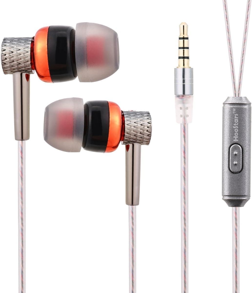 Hoostars in Ear Earphones, Earbuds with Microphone, Stereo Audio Sound with Strong Bass for Smart Phones/Tablets/Laptop PCs/Mac / MP4 / PS4