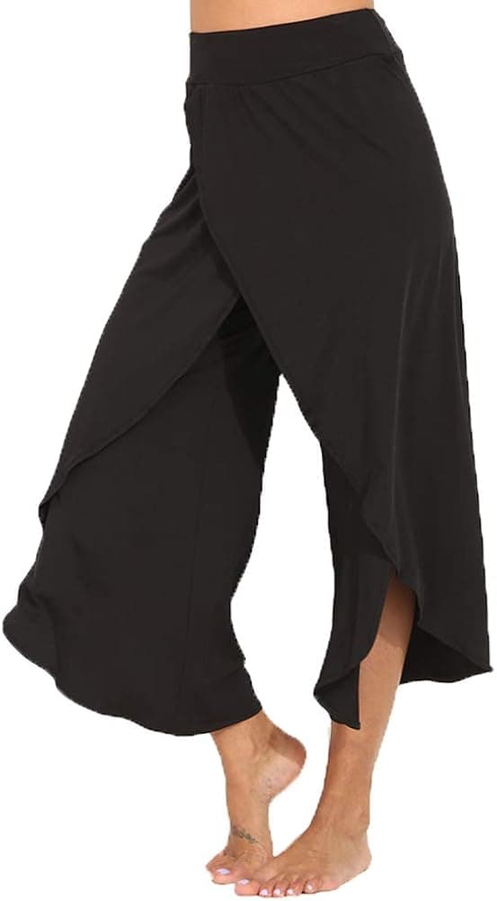 YOFIT Women's Elegant Palazzo Wide Leg Yoga Pants Loose Flared High Waist Pants